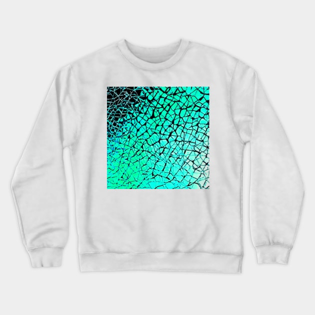 Green Shatter Crewneck Sweatshirt by KylePrescott